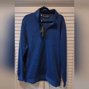 NWT Under Armour XXL blue quarter-zip men's pullover